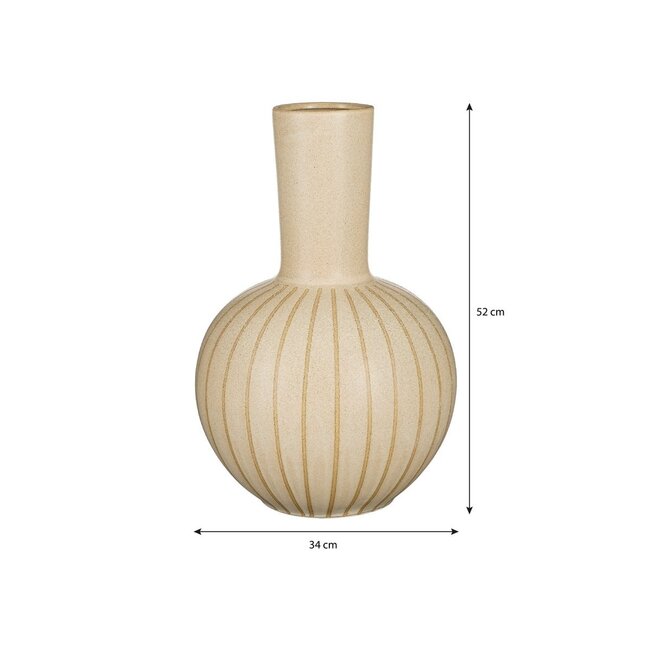 Vaas Keramiek Beige Rond Holm Grote Vaas