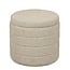 Poef Beige Opbergpoef Rond Met Deksel