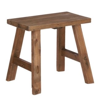 Kruk Hout Bruin Gerecycled Hout Vierkant