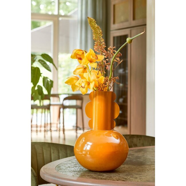 Vaas Bruin Metaal Rond Decoratief Design