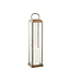Lantaarn Antiek Messing Glas Metaal - 49 cm