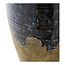 Vaas Keramiek Donkerblauw Beige Rond Design