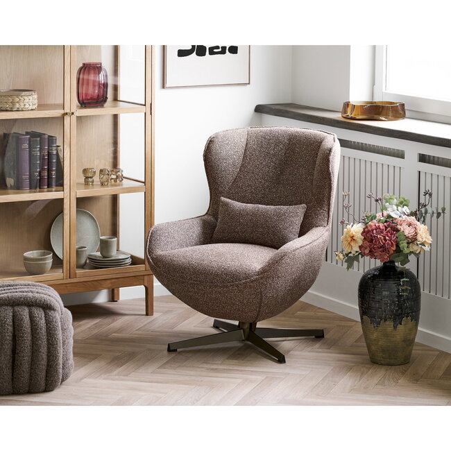 Vaas Keramiek Donkerblauw Beige Rond Design