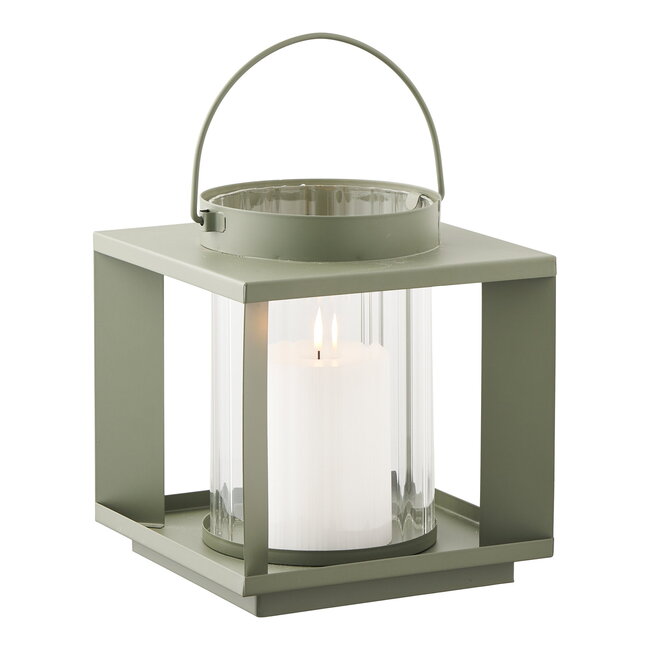 Lantaarn Metaal Glas Groen Windlicht