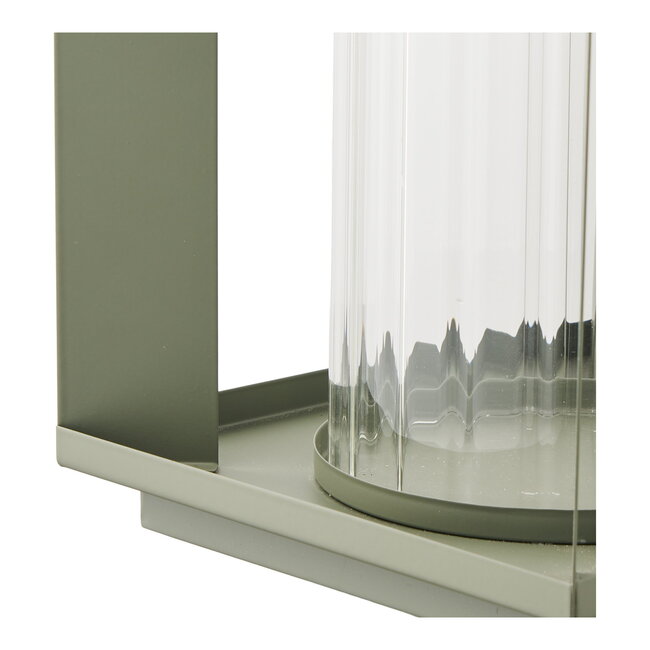 Lantaarn Metaal Glas Groen Windlicht