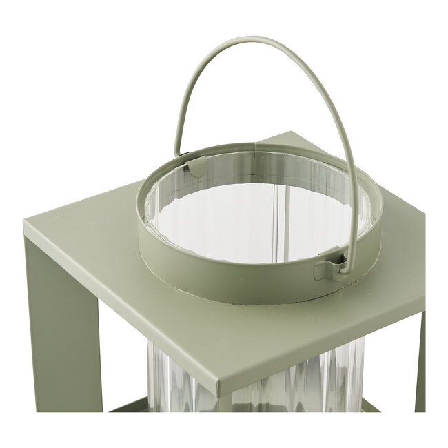Lantaarn Metaal Glas Groen Windlicht