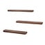 Wandplank Acaciahout Bruin Carve Set van 3