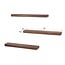 Wandplank Acaciahout Bruin Carve Set van 3