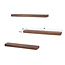 Wandplank Acaciahout Bruin Set van 3 - Carve