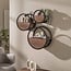 Wandschap Acaciahout Bruin 1 Lade Circular Ø40cm