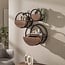 Wandschap Acaciahout Bruin 1 Lade Circular Ø40cm