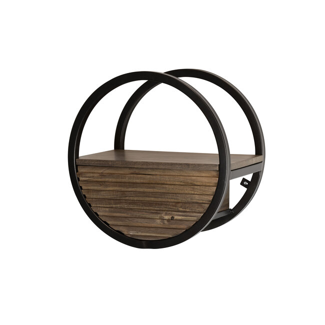 Wandschap Acaciahout Bruin 1 Lade Ø40 cm - Circular