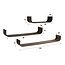 Wandplank Teakhout Set van 3 Espresso - Maya