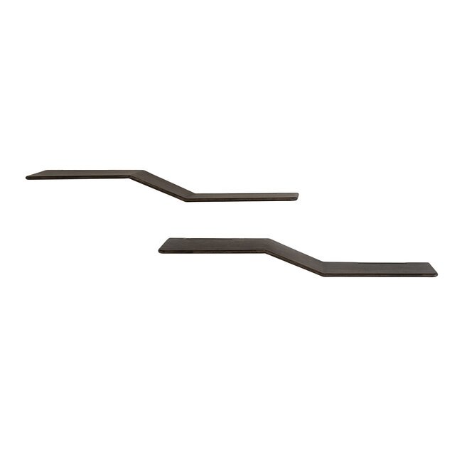 Wandplank Teakhout Donkerbruin Set van 2 - Maya