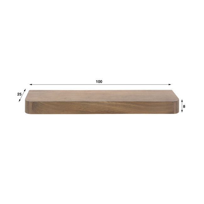 Wandplank Acaciahout Bruin 100 cm - Carve
