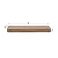 Wandplank Acaciahout Bruin 100 cm - Carve
