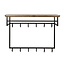 Kapstok Acaciahout Metaal Bruin 12 Haken - Edge Curve