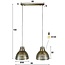 Hanglamp Screen Metaal Antiek Brons 2-Lichts