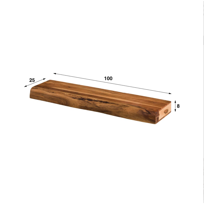 Wandplank Acaciahout Naturel Tree - 100 cm