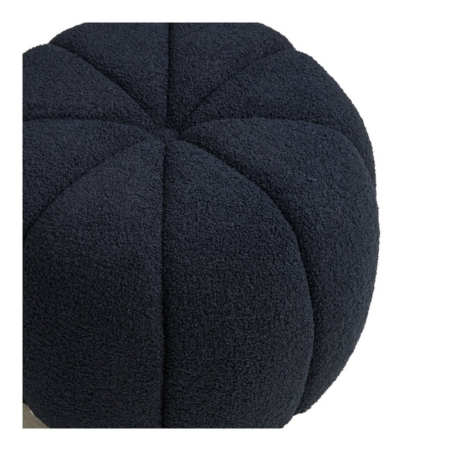 Poef Donkerblauw Rond Modern Teddy Zitpoef
