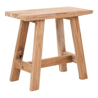 Houten Kruk Naturel Bankje Teakhout Modern