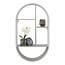 Wandplank Metaal Grijs Ovaal Wandrek - 60 cm