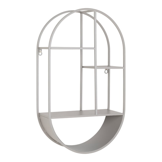 Wandplank Metaal Grijs Ovaal Wandrek - 60 cm