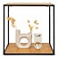 Wandplank Metaal Hout Zwart Naturel - 36 cm