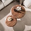 Salontafel Set Van 2 Rond Acaciahout Bruin Rona