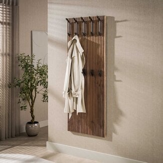 PS-Collection Kapstok Acaciahout Bruin 10 Haken - Panel Hoog