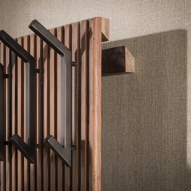 Kapstok Acaciahout Bruin 10 Haken - Panel Hoog