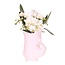Witte Orchidee in Roze Visvormige Sierpot