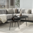 Salontafel Set van 2 Metaal Grijs Rond Metallic