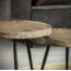 Salontafel Set van 2 Rond Antiek Brons Metallic
