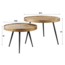 Salontafel Set van 2 Rond Antiek Brons Metallic