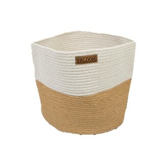 Opbergmand Naturel Wit L - Rotan Mand