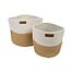 Opbergmand Naturel Wit L - Rotan Mand