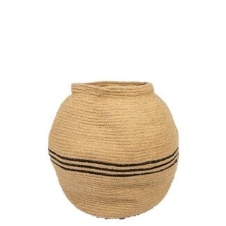 Rotan Mand Naturel Zwart - Opbergmand L
