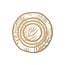 Wanddecoratie Rotan Wit Goud - Bladmotief