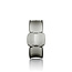 Glazen Vaas Donkergrijs Blok Design - M