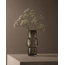Glazen Vaas Donkergrijs Blok Design - M
