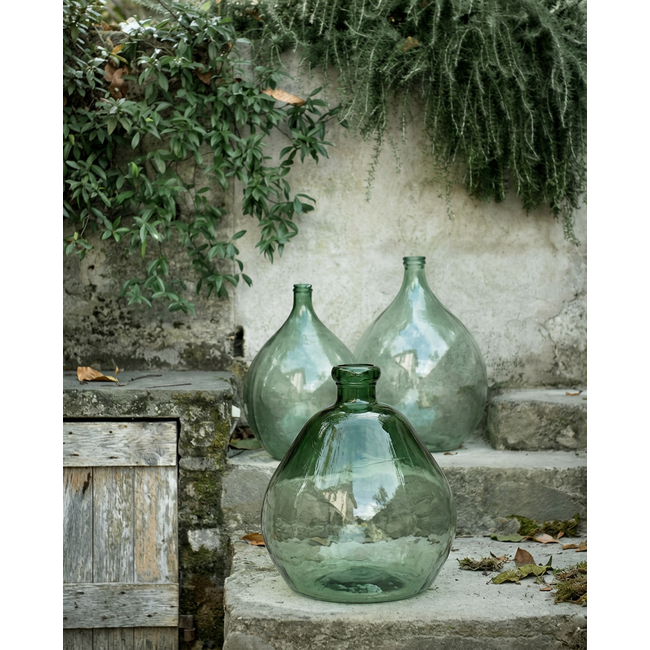 Bolai Vaas - 45x45x50cm - Groen - Gerecycled Glas