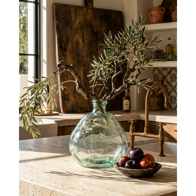 Bolai Vaas - 45x45x50cm - Blauw - Gerecycled Glas