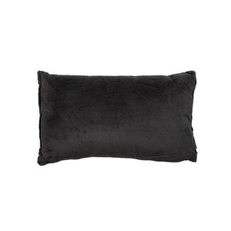 Sierkussen Fluweel Linnen Zwart - 50x30cm