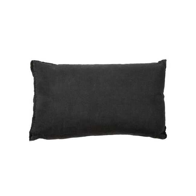 Sierkussen Fluweel Linnen Zwart - 50x30cm