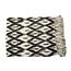 Plaid Katoen Gebroken Wit Zwart - 130x170cm