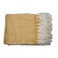 Plaid Katoen Mosterd Met Franjes - 130x170cm
