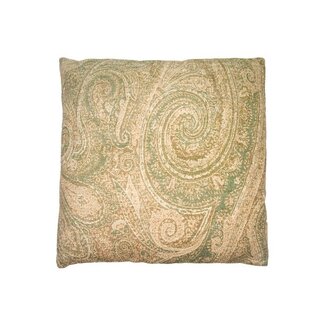 Sierkussen Katoen Beige Groen Dessin - 60x60cm
