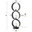 Vloerlamp Charcoal Metaal 3-Lichts - Ring Mesh