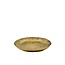 Dienblad Antiek Goud Metaal Rond Gehamerd Patroon